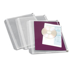 Zippered Binder Pockets, 8-1/2 x 11, Clear, 3