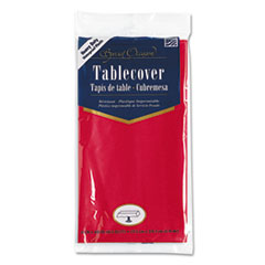 Plastic Tablecovers, 54 x 108, Real Red - 54INX108FT