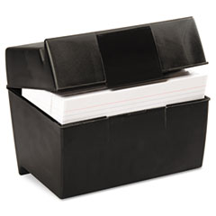 Plastic Index Card Flip Top File Box Holds 500 5 x 8