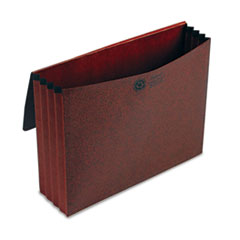 3 1/2 Inch Expansion Standard Wallet, Red Fiber, Letter,