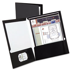 High Gloss Laminated Paperboard Folder, 100-Sheet