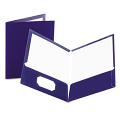 High Gloss Laminated Paperboard Folder, 100-Sheet