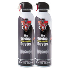Disposable Compressed Gas
Duster, 2 17oz Cans/Pack -
(H)CLEANER,DUSTOFF,17OZ,2PK