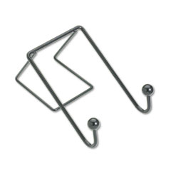 Partition Additions Wire
Double-Garment Hook, 4 x 6,
Black - HOOK,COAT,WALL,WIRE,BK
