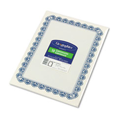 Parchment Paper Certificates, 8-1/2 x 11, Blue Royalty