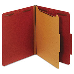 Pressboard Classification Folders, Four Fasteners, 2/5