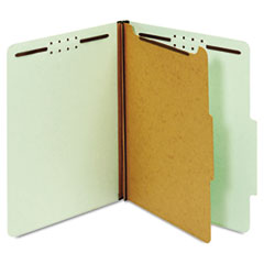 Pressboard Classification Folders, 4 Fasteners, 2/5