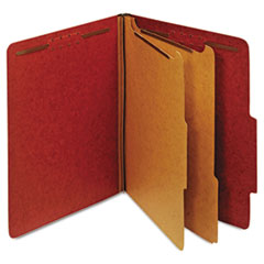 Pressboard Classification Folders, Six Fasteners, 2/5