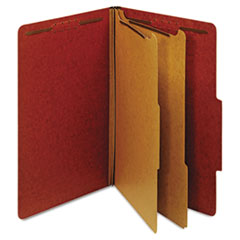 Pressboard Classification Folders, Six Fasteners, 2/5