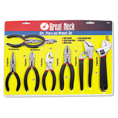8-Piece Steel Pliers and Wrench Tool Set - C-GREAT