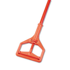 Janitor Style Screw Clamp Mop Handle, Fiberglass, 64&quot;,