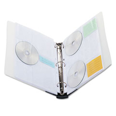 CD/DVD Three-Ring Refillable
Binder, Holds 90 Disks,
Clear/Midnight Blue -
BNDR,CD/DVD,90CP,CLR/MDBE