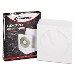 CD/DVD Envelopes, 50/Box - ENVELOPE,CD/DVD,50PK,WHT