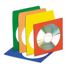 CD/DVD Envelopes with Clear Window, Assorted Colors -