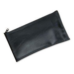 Leatherette Zippered Wallet, Leather-Like Vinyl, 11w x 6h,