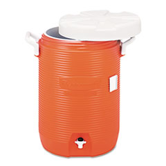 Insulated Water Cooler, 5 Gal, Orange, 10&quot;Dia x 19