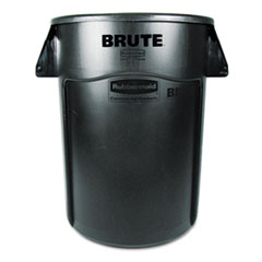 Brute Vented Trash Receptacle, Round, 44 gal,