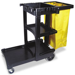 Multi-Shelf Cleaning Cart, 3-Shelf, 20w x 45d x 38-1/4h,