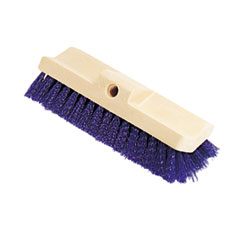 Bi-Level Deck Scrub Brush, Poly Fibers, 10 Plastic
