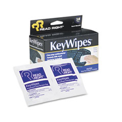 KeyWipes Keyboard &amp; Hand
Cleaner Wet Wipes, 5 x 6 7/8,
18/Box -
WIPES,CLNING,KYBRD,18/BX
