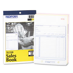 Sales Book, 5 1/2 x 7 7/8, Three-Part Carbonless, 50