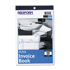 Invoice Book, 5 1/2 x 7 7/8, Carbonless Duplicate, 50