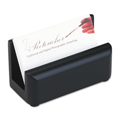 Wood Tones Business Card Holder, Capacity 50 2 1/4 x 4