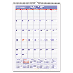 Erasable Wall Calendar, 15 1/2 x 22 3/4, White, 2015 -