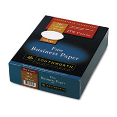 25% Cotton Business Paper, White, 24 lbs., Wove, 8-1/2 x