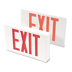 LED Exit Sign, Polycarbonate, 12 1/4&quot; x 2 1/2&quot; x 8 3/4&quot;,