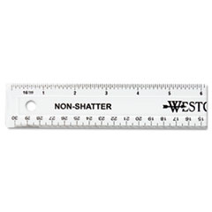 12&quot; Shatterproof Ruler - RULER,12&quot;,NON-SHATTER,CLR