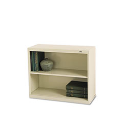 Metal Bookcase, 2 Shelves, 34-1/2w x 13-1/2d x 28h,