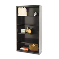 Metal Bookcase, 5 Shelves, 34-1/2w x 13-1/2d x 66h,