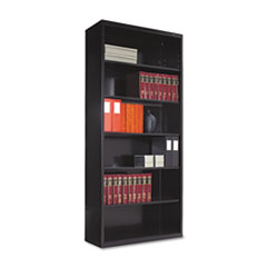Metal Bookcase, 6 Shelves, 34-1/2w x 13-1/2d x 78h,