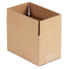 Corrugated Kraft Fixed-Depth Shipping Carton, 6w x 10l x