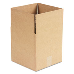 Corrugated Kraft Fixed-Depth Shipping Carton, 10w x 10l x