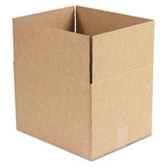 Corrugated Kraft Fixed-Depth Shipping Carton, 12w x 15l x