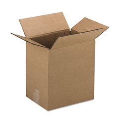 Corrugated Kraft Fixed-Depth Shipping Carton, 9w x 12l x