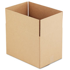 Corrugated Kraft Fixed-Depth Shipping Carton, 12w x 18l x