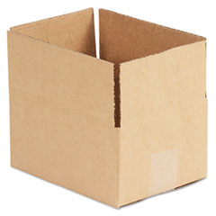 Corrugated Kraft Fixed-Depth Shipping Carton, 6w x 8l x