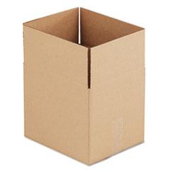 Corrugated Kraft Fixed-Depth Shipping Carton, 10w x 12l x