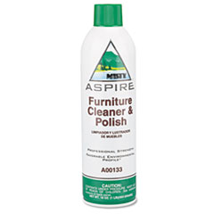 Aspire Furniture Cleaner &amp; Polish, Lemon Scent, 16 oz.