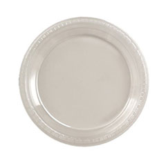 Plastic Dinnerware, Plate, 9&quot; Diameter, Clear - PLAS PLT