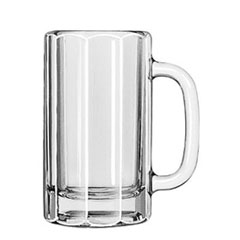 Glass Mugs and Tankards, Paneled Mug, 16oz, 6 1/8&quot;