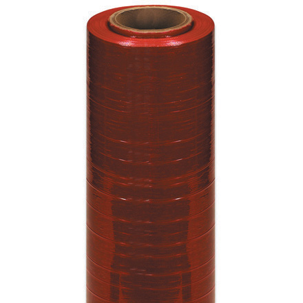18 x 1500 80 GA. Red Colored Hand Stretch Film (4/Case)
