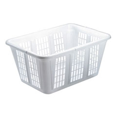 Laundry Basket, 10 7/8w x 22 1/2d x 16 1/2h, Plastic,