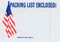 4-1/2 X 5-1/2 USA FLAG PACKING LIST ENVELOPE